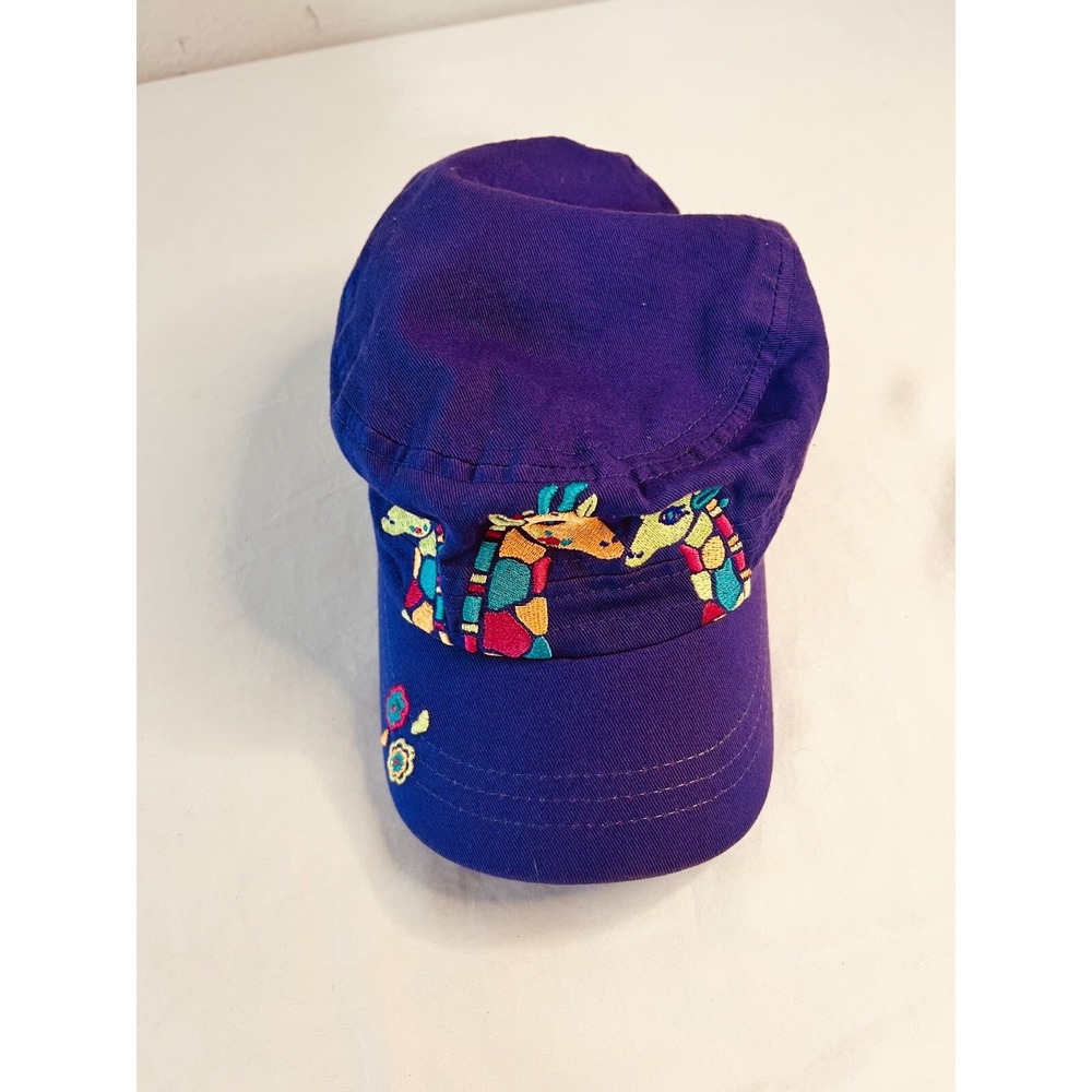 San Diego Zoo Giraffe‎ Logo Girls Purple Youth Adjustable Hat Baseball Cap